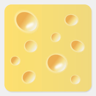Adesivo Quadrado Textura amarela de queijo suíço