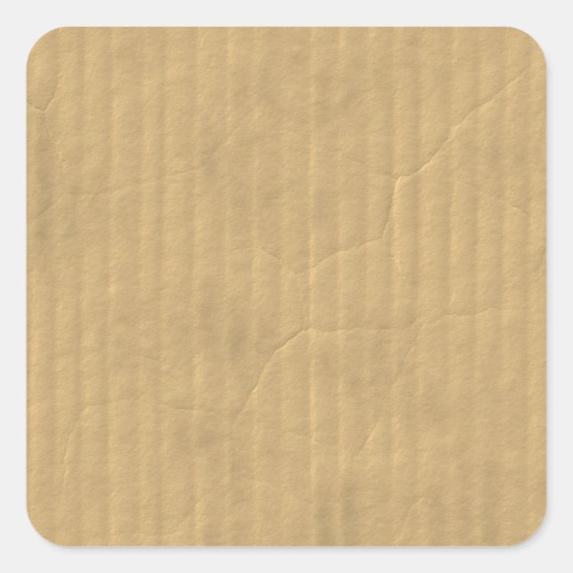 Adesivo Quadrado Textura de cartão ondulada (Frente)