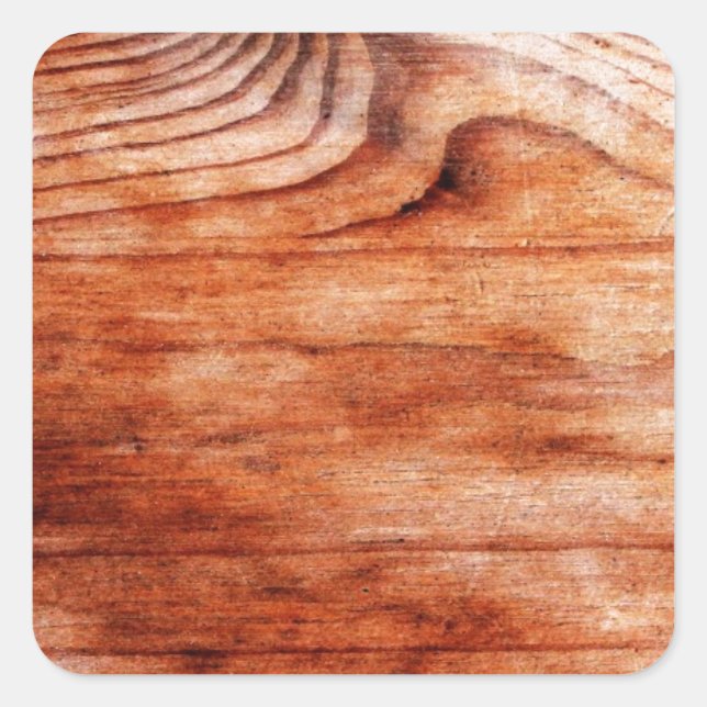 Adesivo Quadrado Textura de grão de madeira (Frente)