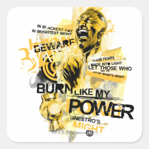 Adesivo Quadrado Thaal Sinestro 10