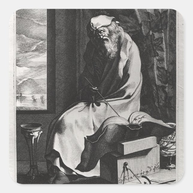 Adesivo Quadrado Thales de Miletus (Frente)