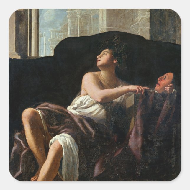 Adesivo Quadrado Thalia, Musa da Comédia (Frente)