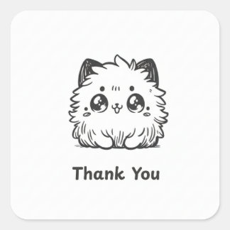 Adesivo Quadrado 'Thank you sticker'