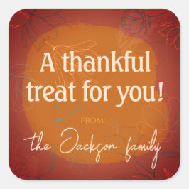 Adesivo Quadrado Thankful Treat Sticker -Autumn Warmth