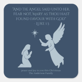 Adesivo Quadrado The Annunciation Sticker – Angel Gabriel and Mary