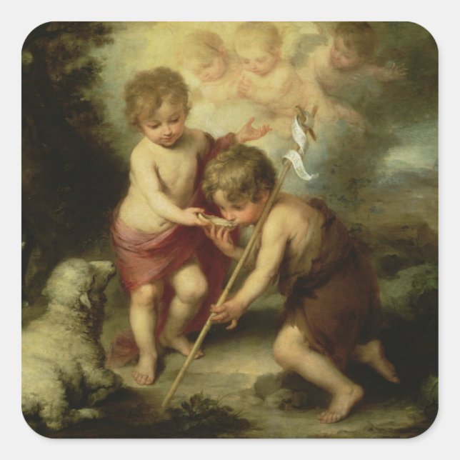 Adesivo Quadrado The Boys with the Shell, c.1670 (Frente)