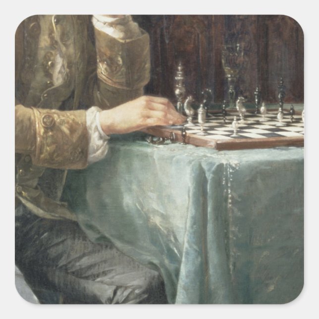 Adesivo Quadrado The Chess Players, 1887 (Frente)