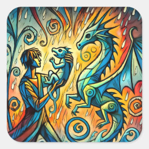 Adesivo Quadrado  the dragon keeper