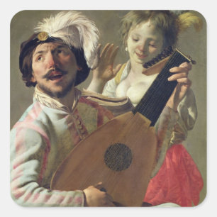Adesivo Quadrado The Duet, 1628