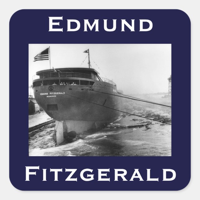 Adesivo Quadrado The Edmund Fitzgerald (Frente)