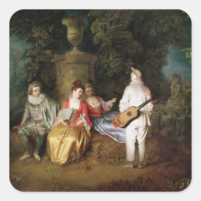 Adesivo Quadrado The Foursome, c.1713 (Frente)