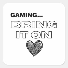 Adesivo Quadrado The Gamer Postcard