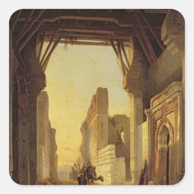 Adesivo Quadrado The Gates of El Geber em Marrocos (Frente)