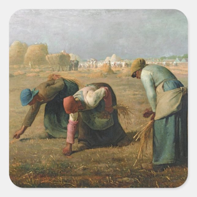 Adesivo Quadrado The Gleaners, 1857 (Frente)