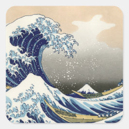 Adesivo Quadrado The Great Wave of Kanagawa - Katsushika Hokusai