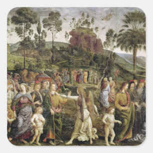 Adesivo Quadrado The Journey of Moses, c.1481-83