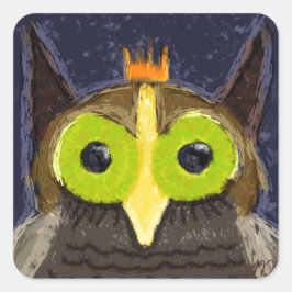 Adesivo Quadrado The Kingly Owl