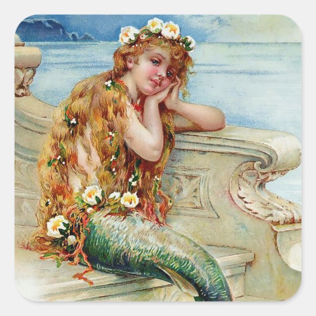 Adesivo Quadrado “The Little Mermaid” by E S Hardy (Frente)