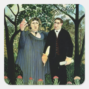 Adesivo Quadrado The Muse Inspiring the Poet, 1908-09