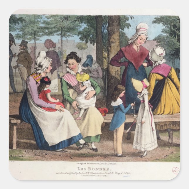 Adesivo Quadrado The Nannies, 1820 (Frente)