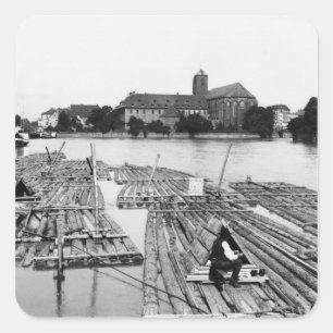 Adesivo Quadrado The Oder at Breslau Polônia, c.1910