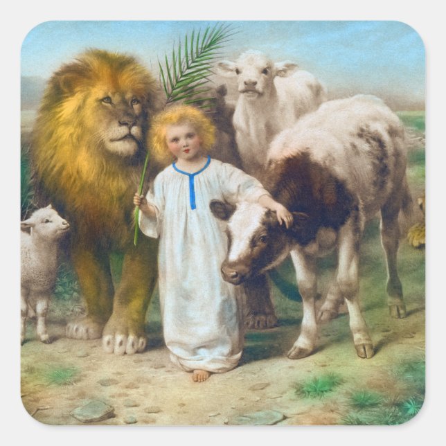 Adesivo Quadrado The Peace, 1896, por William Strutt (Frente)