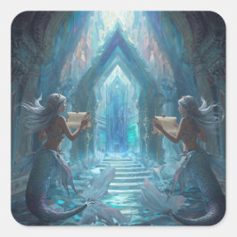 Adesivo Quadrado The Scroll Keepers of the Deep”