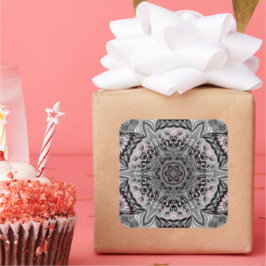 Adesivo Quadrado The Silver Fractal Garden