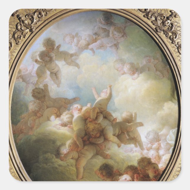 Adesivo Quadrado The Swarm of Cupids, c.1767 (Frente)