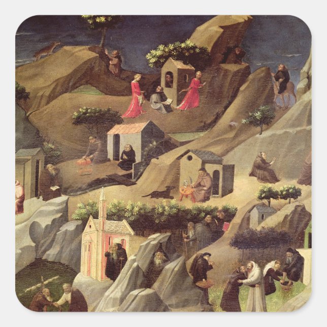 Adesivo Quadrado The Thebaid, c.1410 (Frente)