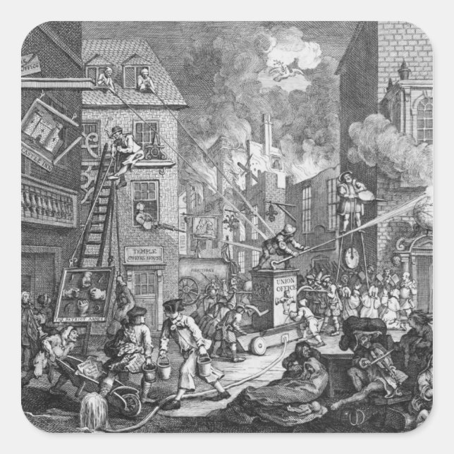 Adesivo Quadrado The Times, Plate I, 1762 (Frente)