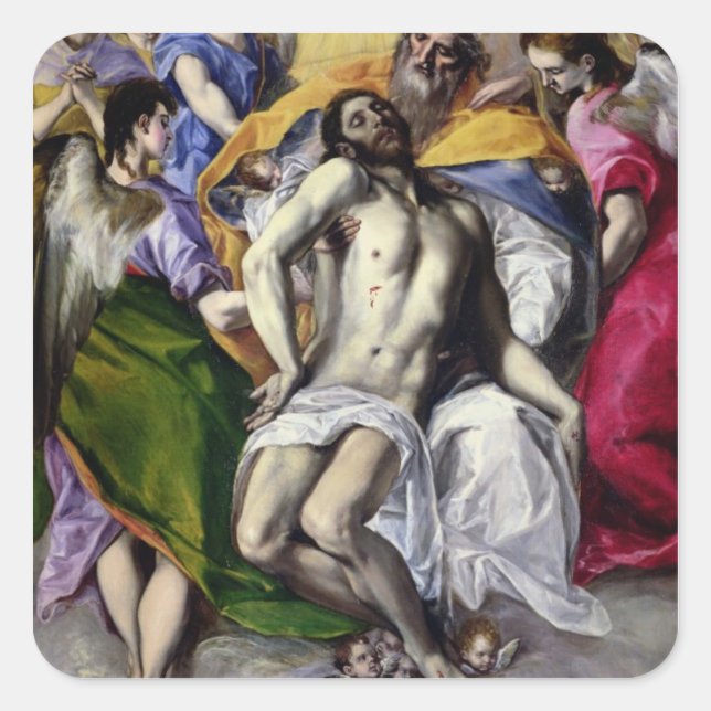 Adesivo Quadrado The Trinity, 1577-79 (óleo na canvas) (Frente)