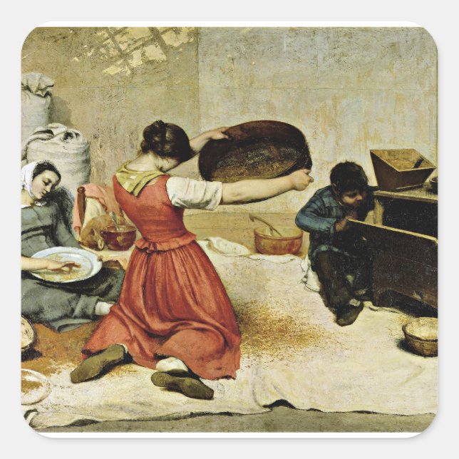 Adesivo Quadrado The Wheat Sifters, fine art, (Frente)