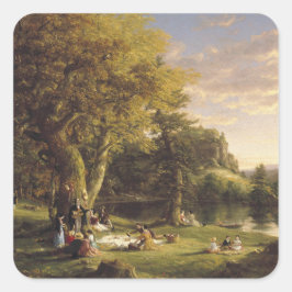 Adesivo Quadrado Thomas Cole O Pic-Nic