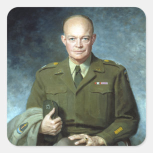 Adesivo Quadrado Thomas Edgar Stephens Dwight D. Eisenhower