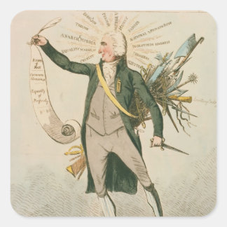 Adesivo Quadrado Thomas Paine Cartoon Político