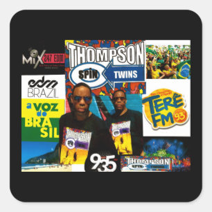 Adesivo Quadrado THOMPSON SPIN TWINS Stickers quadrados