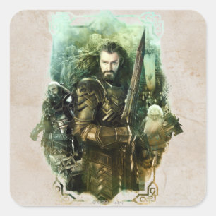 Adesivo Quadrado THORIN OAKENSHIELD™, Dwalin e Gráfico Balin