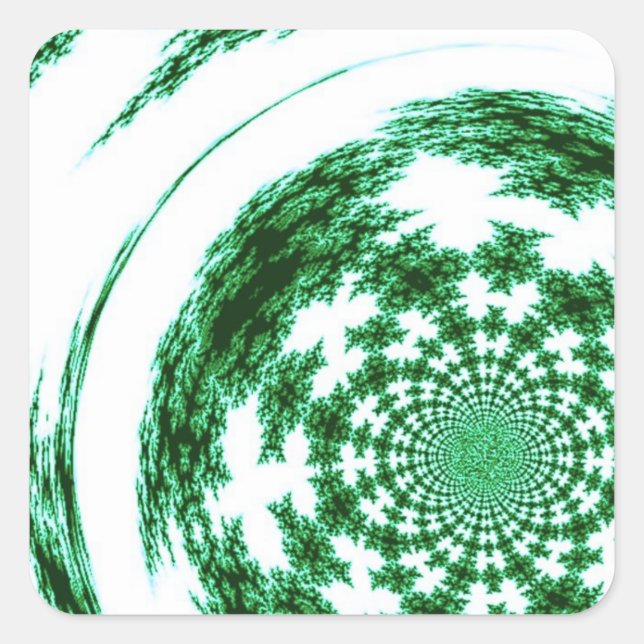 Adesivo Quadrado Thread de rotação verde (Frente)