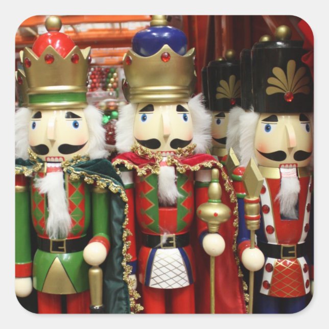 Adesivo Quadrado Three Wise Crackers - Nutcracker Soldiers (Frente)