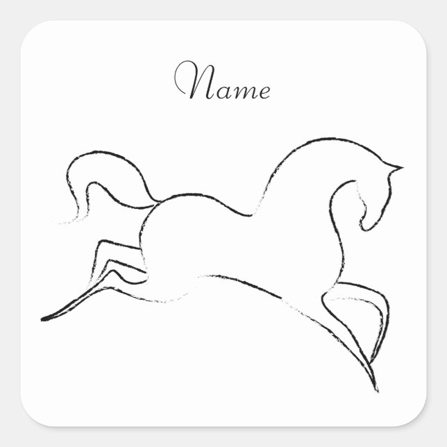 Adesivo Quadrado Thunder_Cove Cavalo Selvagem (Frente)