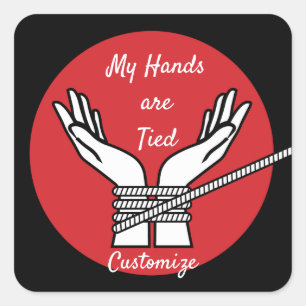 Adesivo Quadrado Thunder_Cove com Mãos