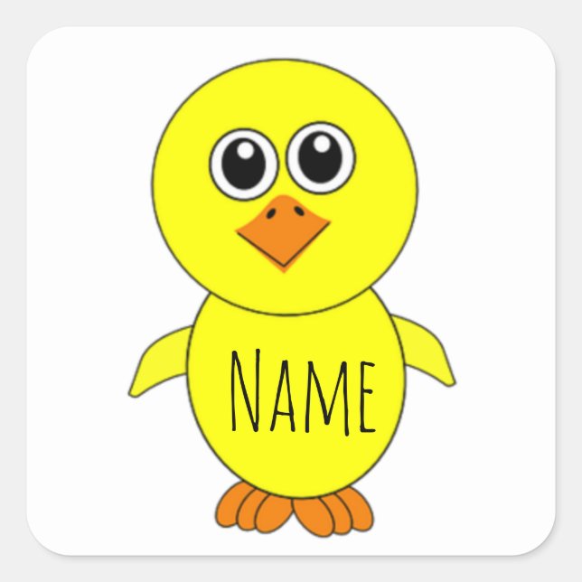 Adesivo Quadrado Thunder_Cove do Pintinho Cubo (Frente)