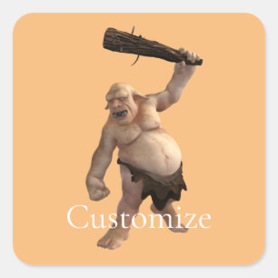 Adesivo Quadrado Thunder_Cove do Troll Feio