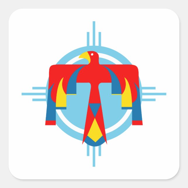 Adesivo Quadrado Thunderbird indiano (Frente)