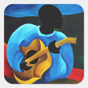 Adesivo Quadrado Ti-Jean le guitariste 2008