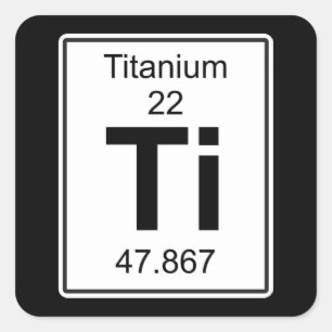 Adesivo Quadrado Ti - Titânio