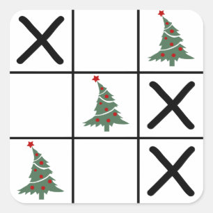 Adesivo Quadrado Tic Tac Toe Natal