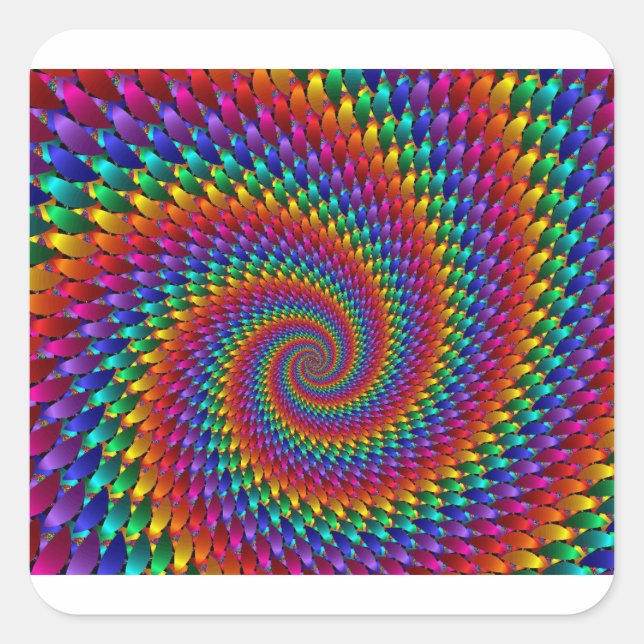 Adesivo Quadrado Tie Dye Basic (Frente)