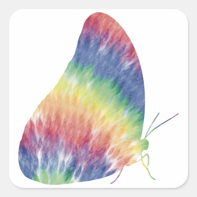 Adesivo Quadrado Tie Dye Morpho Sticker (Frente)